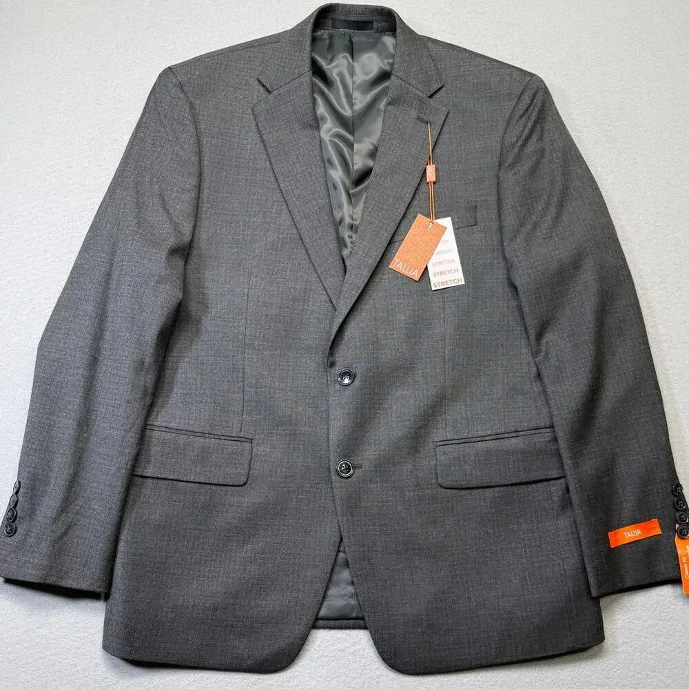 Tallia Men's Classic-Fit stretch Suit Jacket Dark Gray 40R $360